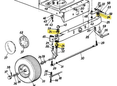 4 pack MTD 941-0659 741-0659 Spindle Flange Bushing Yard-Man Cub Cadet Craftsman