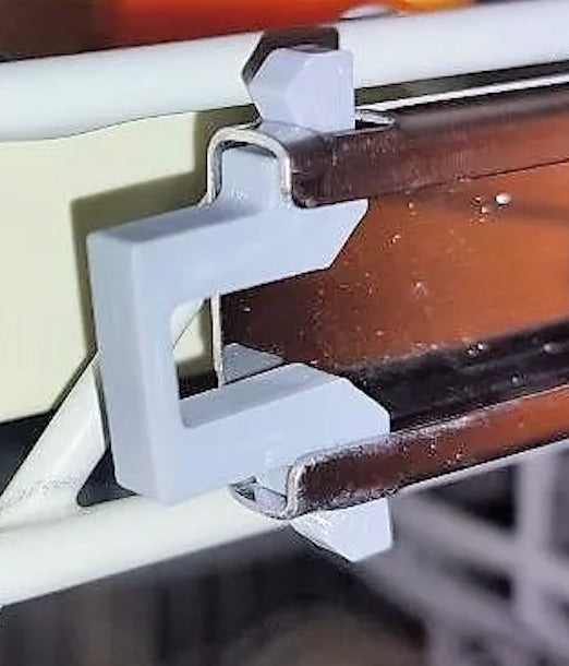 PETG Miele Dishwasher Top Rack Wheel Stop Clip — Heat Resistant Replacement