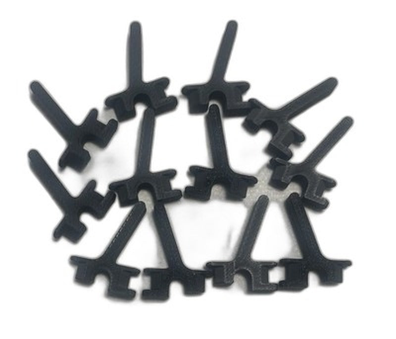 3D Printed IKEA SKADIS Pegboard Hook Lock Retainer TIGHT FIT - Keys Small Items - 10 Pack