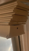 3D Printed Levolor Blind Bottom Rail End Cap Style C White Black