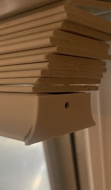 3D Printed Levolor Blind Bottom Rail End Cap Style C White Black