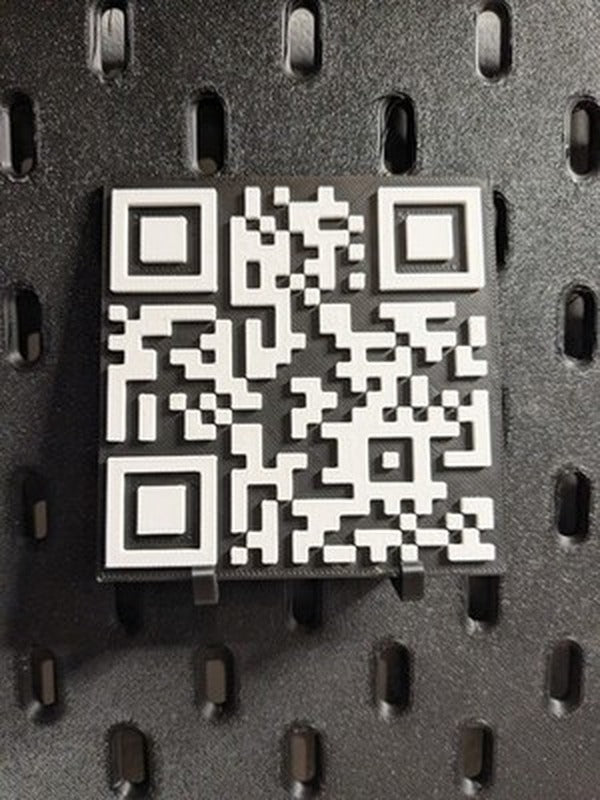 3D Printed QR Code Plate for Business B&B Link WiFi Prank URL - Instant Reviews