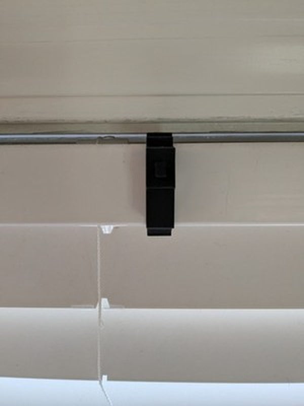3D Printed Levolor Valance Clip Style B Faux Wood Blind White Black